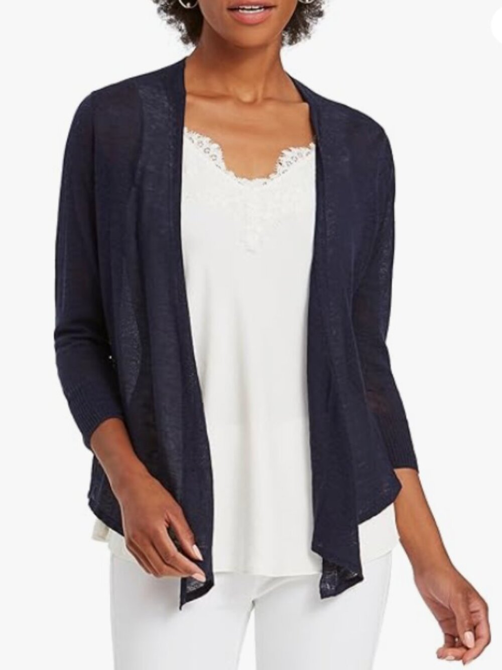 NIC+ZOE "Four-Way Cardigan" in Minera Blue